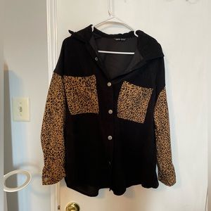 Black and cheetah jacket